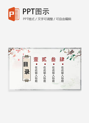 古风水墨人生如茶茶叶茶道介绍目录PPT模板