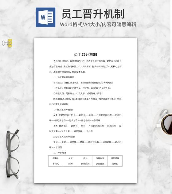 公司员工晋升机制word模板