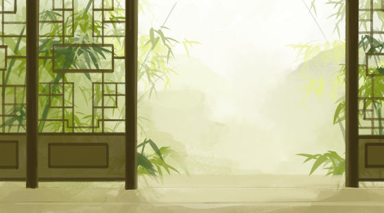 国风古风绿背景
