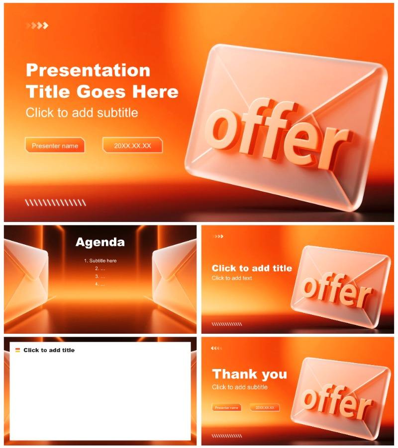 橙黄色商务风大学生就业发展报告PPT主题模板