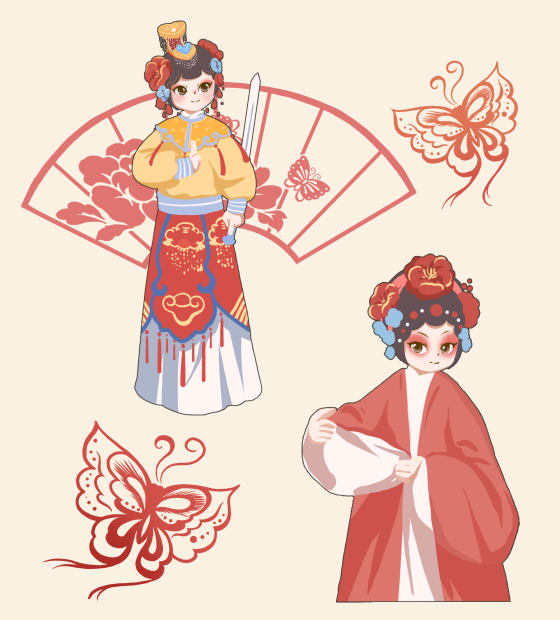 京剧卡通人物形象素材