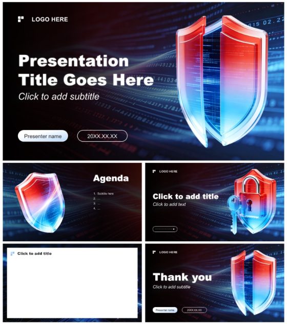 红蓝商务风国家安全教育日企业培训PPT主题模板