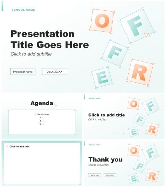 橙绿色简约风春招面试大学生自我介绍PPT主题模板