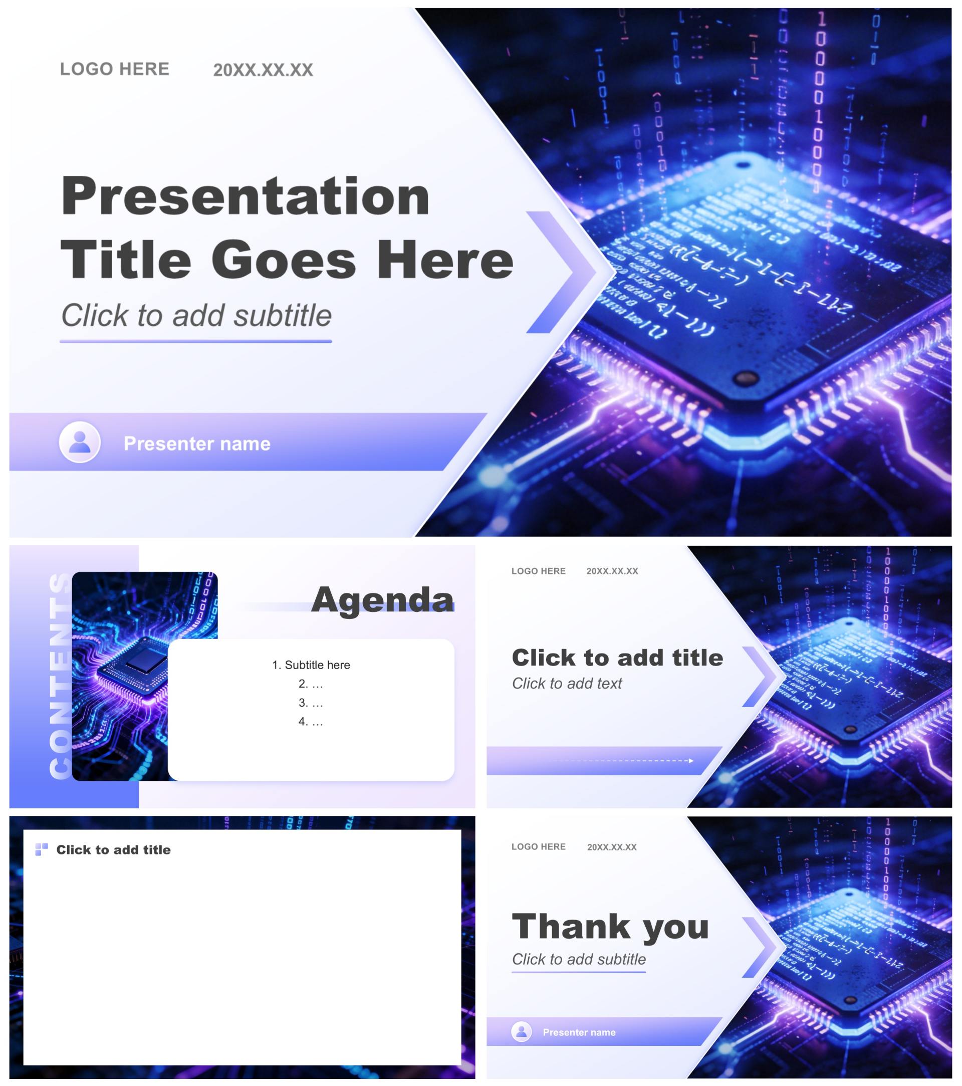蓝紫色科技风网络安全科普企业培训PPT主题模板