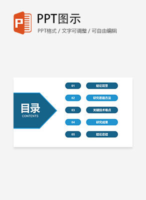 博士毕业论文答辩目录PPT模板