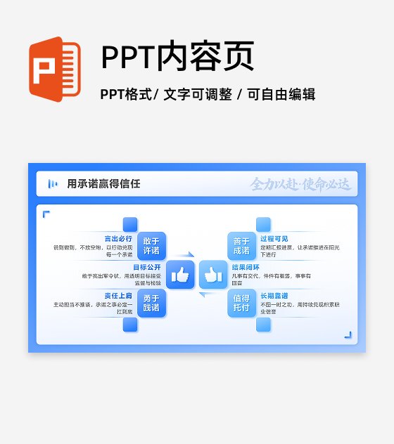 蓝色简约风述职竞聘汇报总分PPT单页