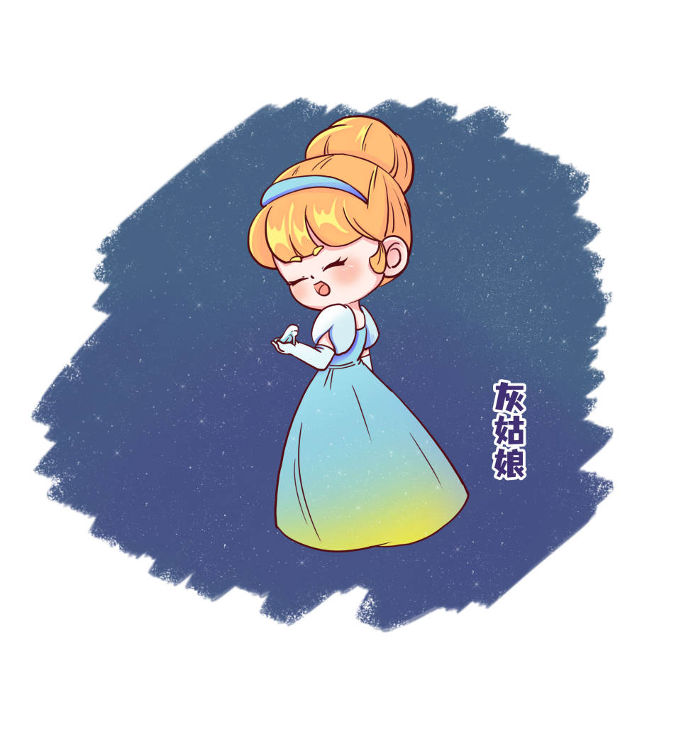 童话故事绘本插画灰姑娘