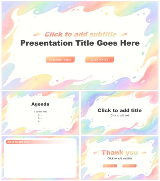 彩色小清新风科技创新创业大赛汇报PPT主题模板