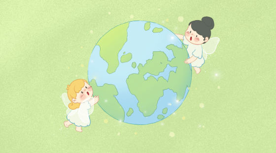 保护地球插画背景