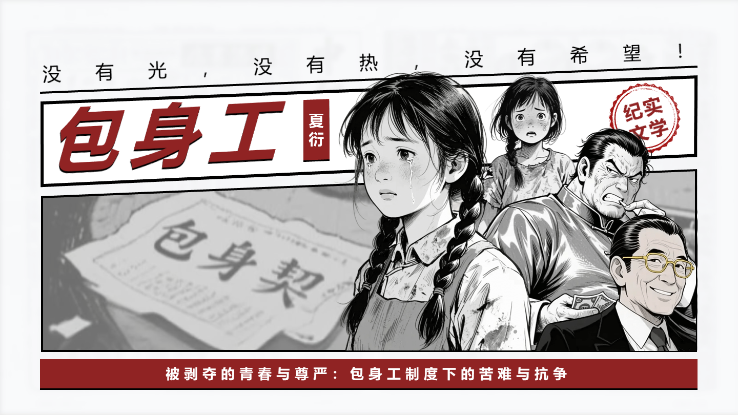 封面页-复古报纸风包身工文学创意教学设计PPT单页