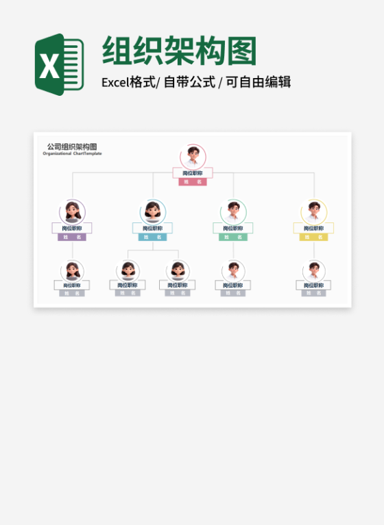 3D人像公司组织结构图