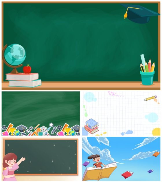 开学季教育背景合集PPT模板