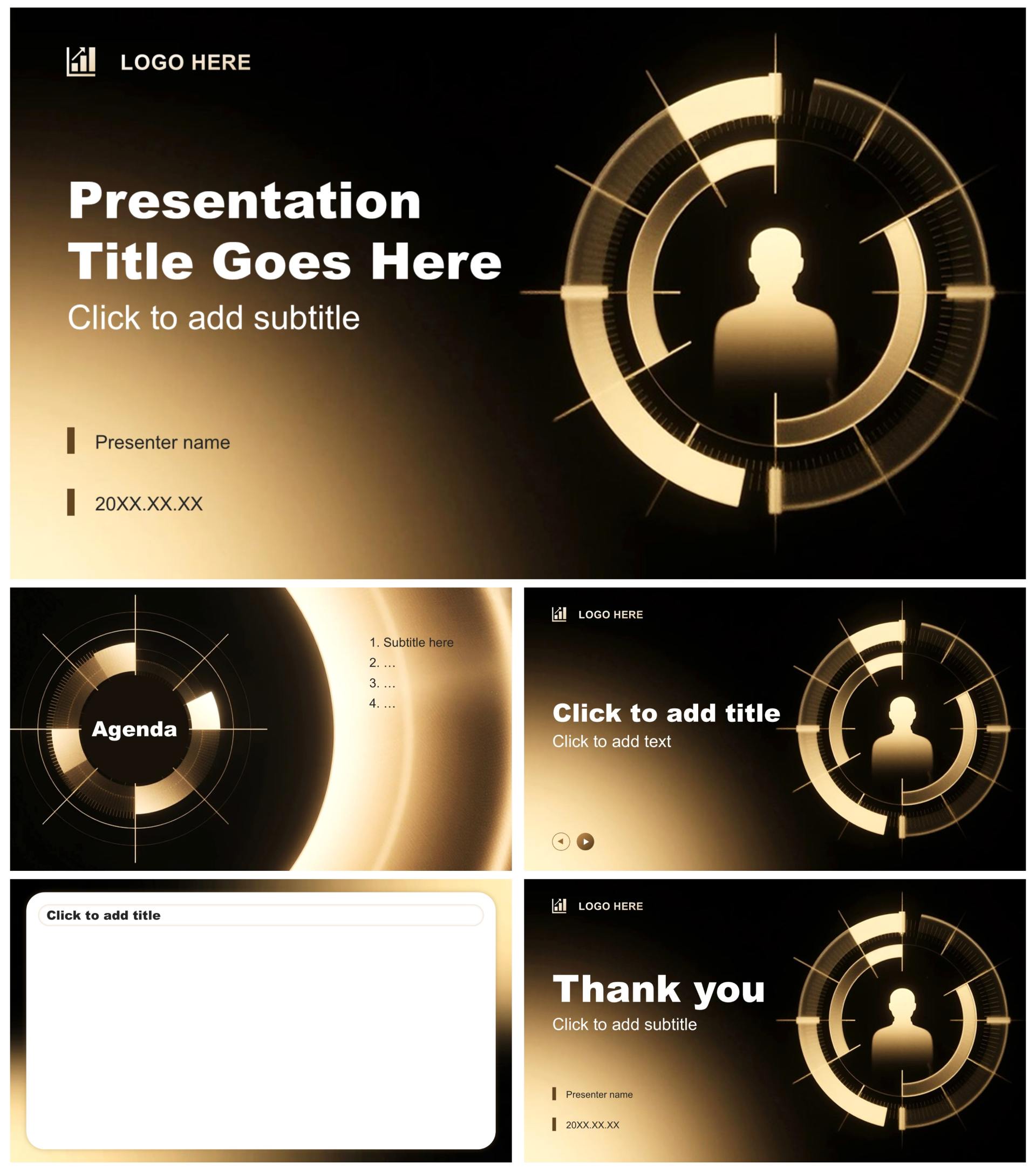 黑金色商务风大学生职业规划竞赛PPT主题模板