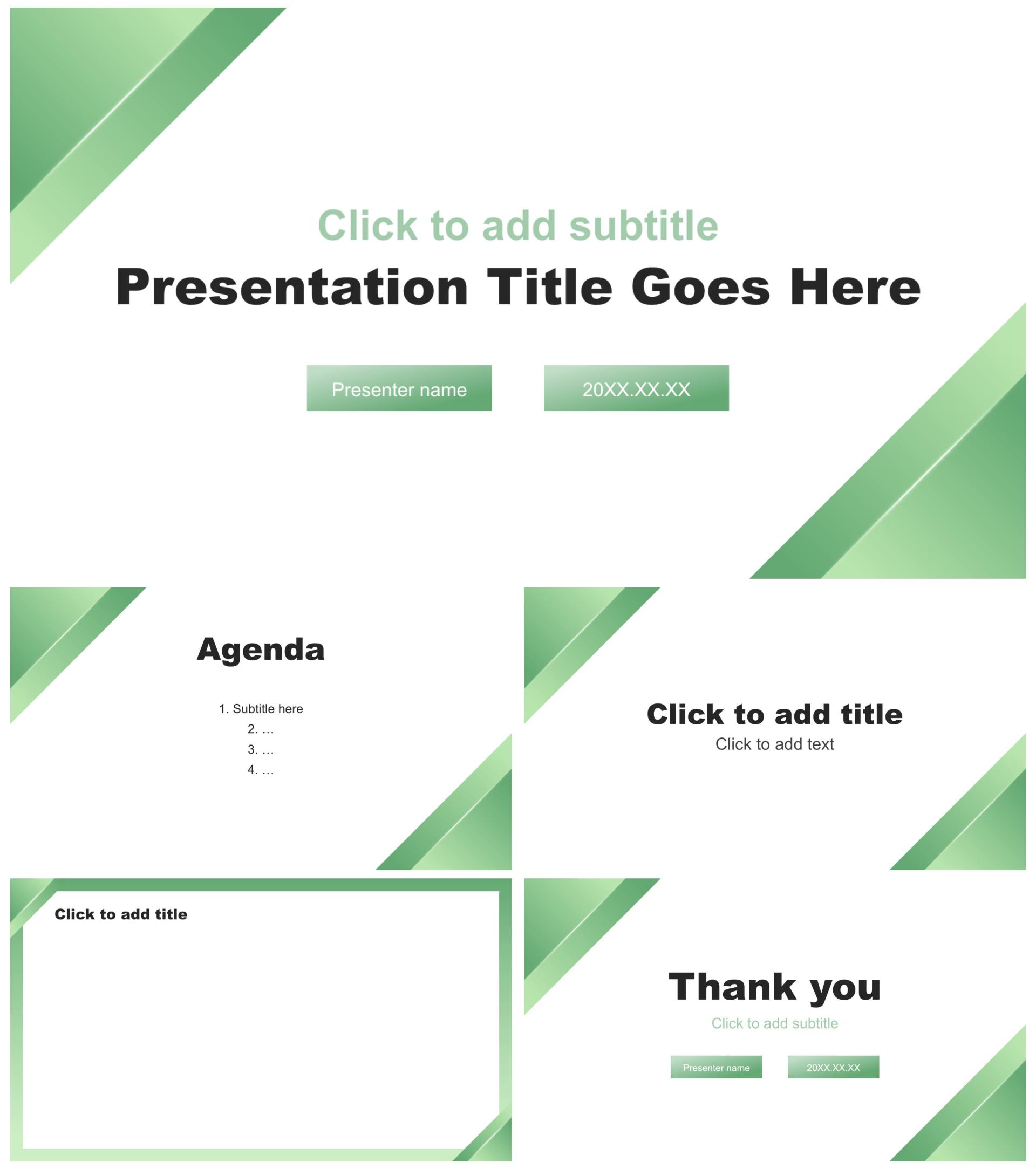 绿色几何简约风考研调剂规划指南PPT主题模板