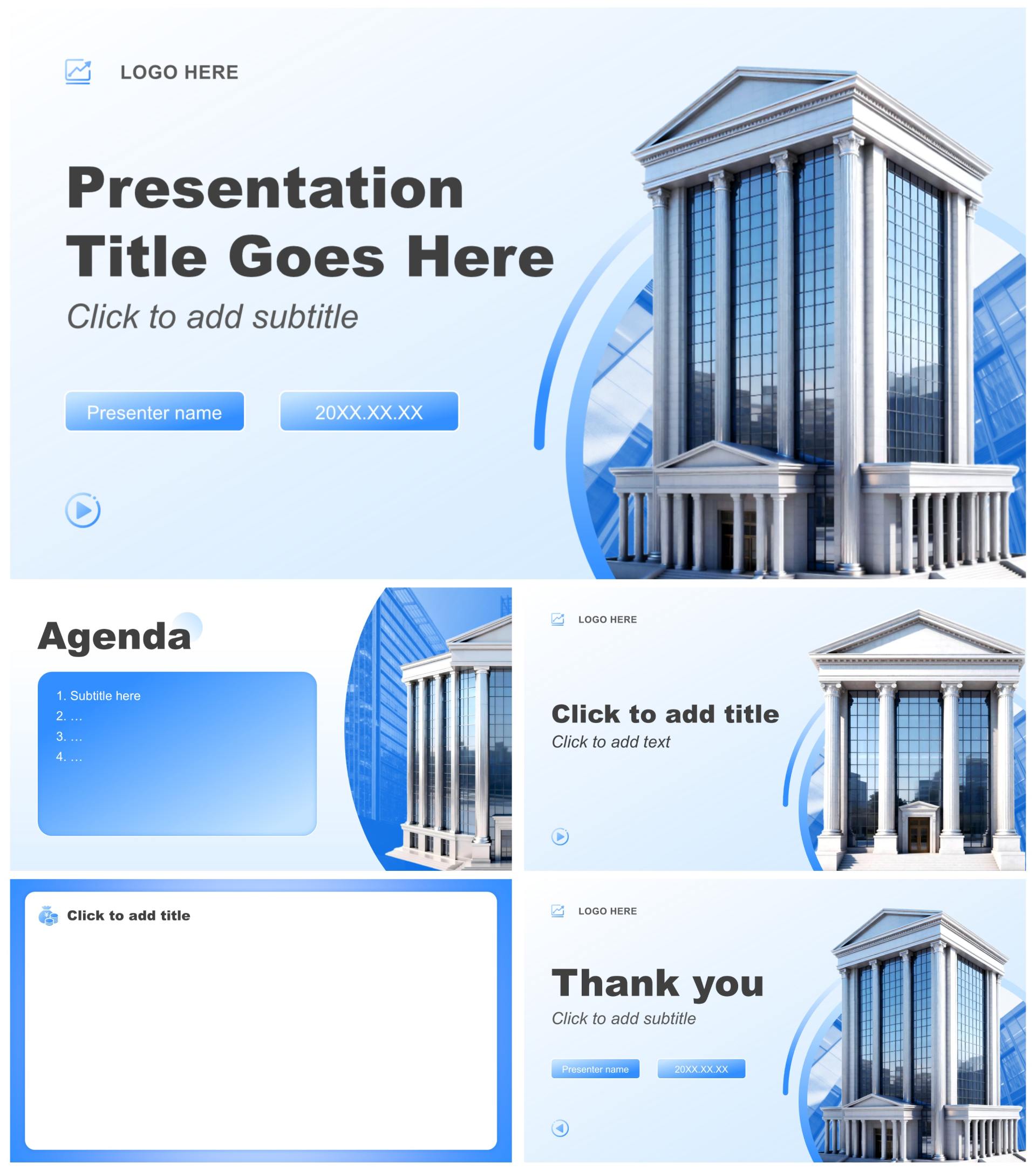 蓝色商务风财务工作总结述职汇报PPT主题模板