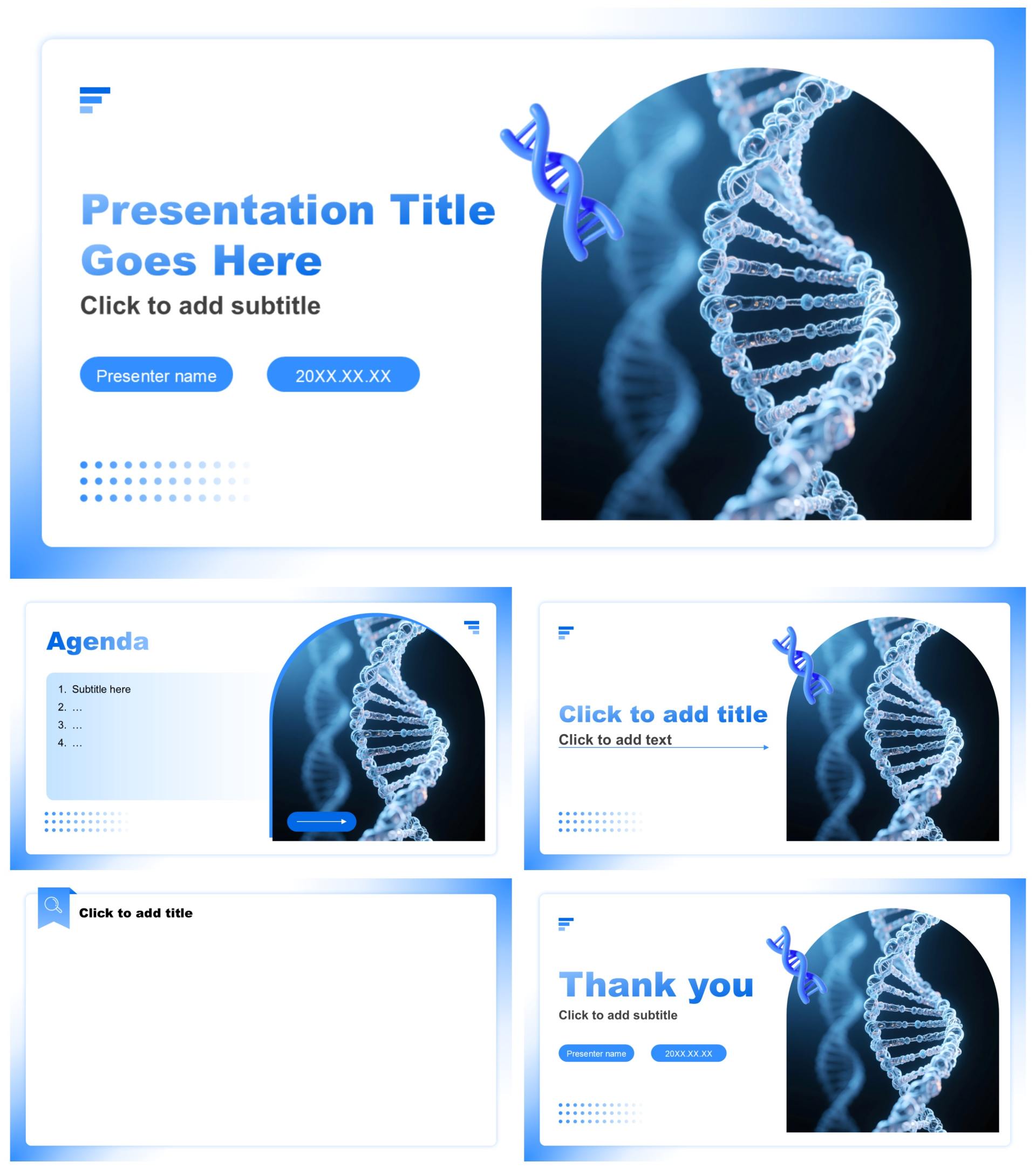 蓝色商务风医疗病例汇报工作总结汇报PPT主题模板