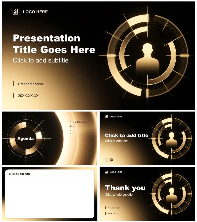 黑金色商务风大学生职业规划竞赛PPT主题模板