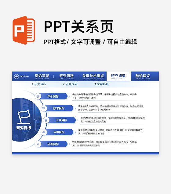 研究目标-学术风毕业答辩汇报PPT单页