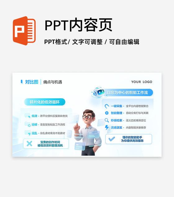 对比-科技风互联网AI产品介绍总结汇报PPT单页