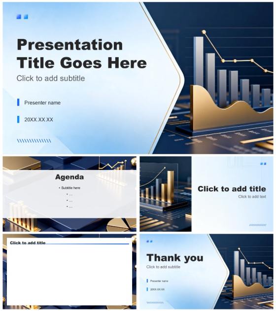 蓝色商务风市场调研报告分析PPT主题模板