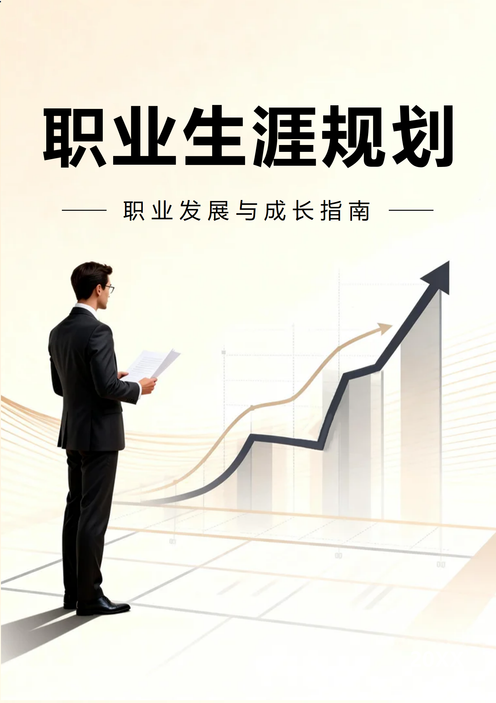米白色简约淡雅商务风职业发展生涯规划指南
