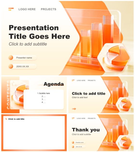 橙黄色商务风项目阶段工作汇报PPT主题模板