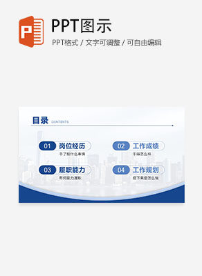 岗位竞聘个人简历目录PPT模板