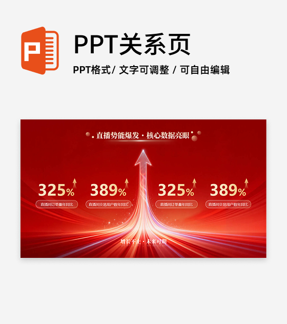 红色大气商务晚会数据亮点年度总结PPT单页