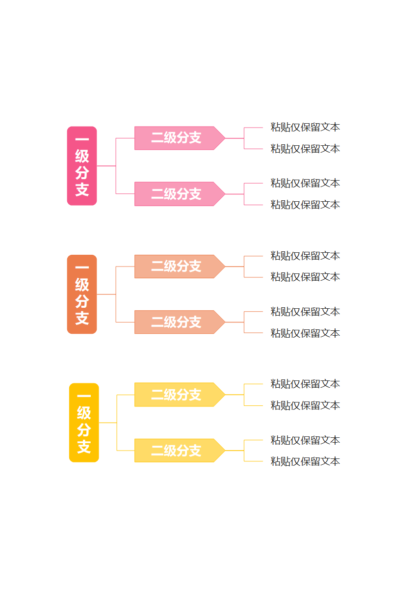 思维导图-通用箭头思维导图word模板