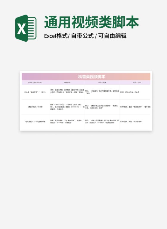 渐变科普类视频脚本