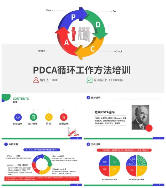 pdca循环工作方法服务礼仪培训案例分析PPT模板