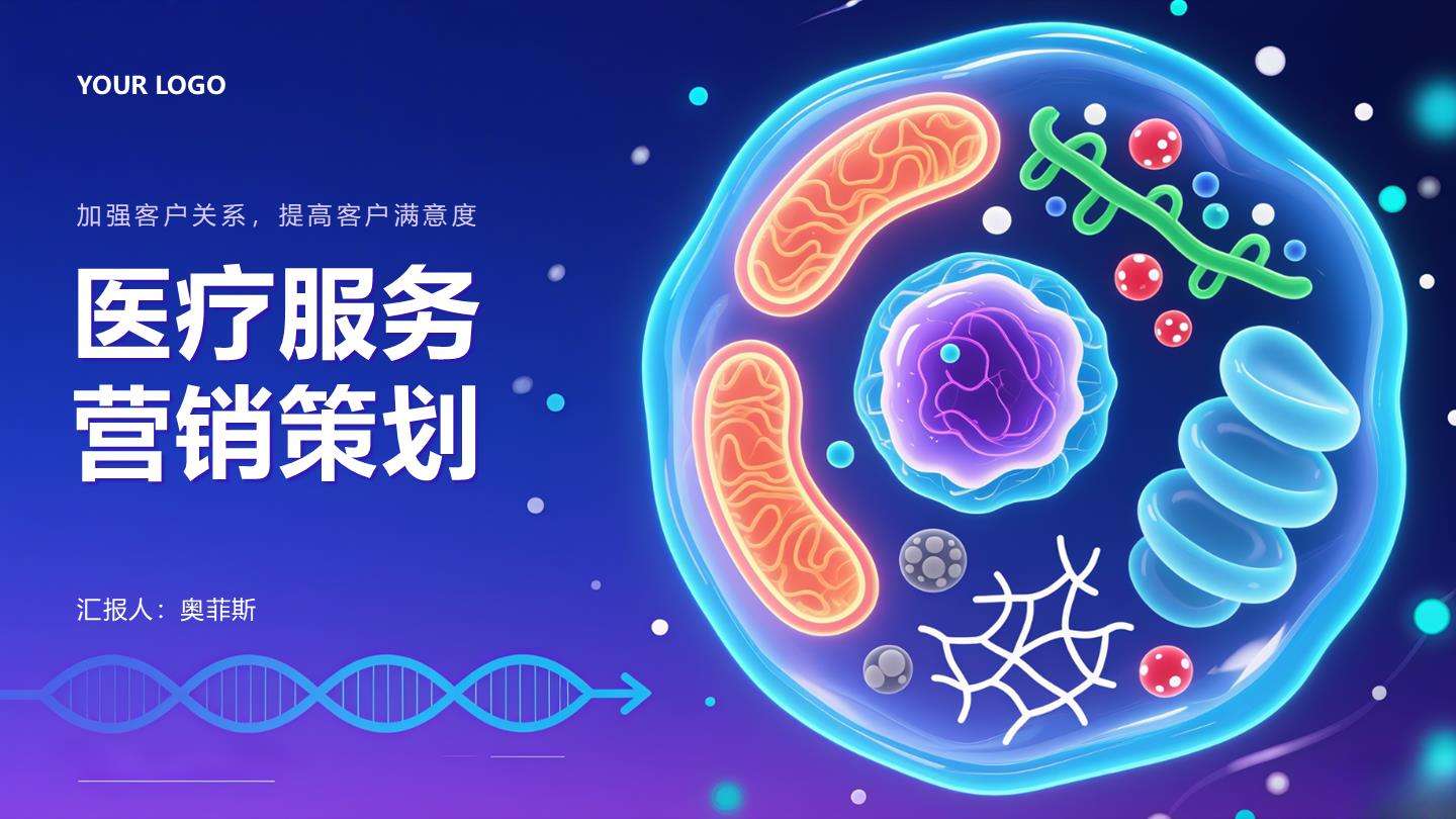 紫色科技风营销策划封面PPT单页