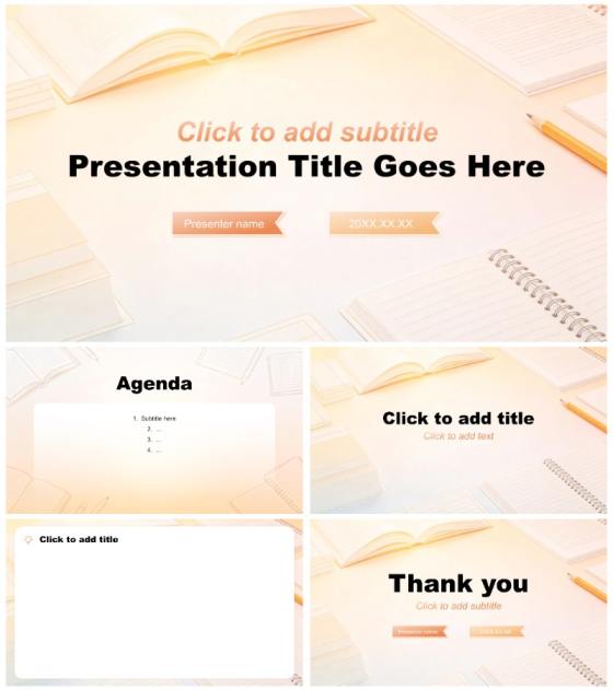 橙黄色简约风开学第一课新学期班会课件PPT主题模板