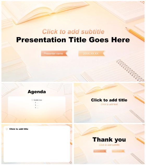 橙黄色简约风开学第一课新学期班会课件PPT主题模板