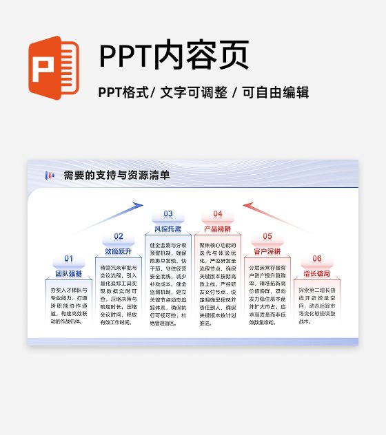 红蓝色商务风下半年工作规划对比列表PPT单页