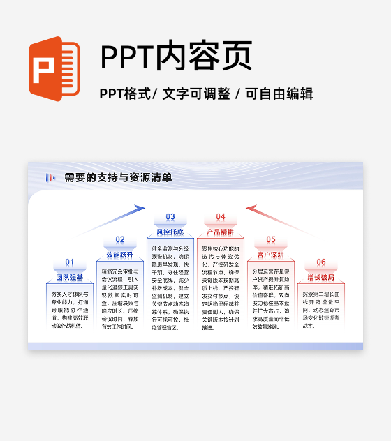 红蓝色商务风下半年工作规划对比列表PPT单页