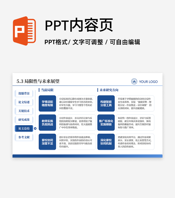 未来展望-学术风通用论文答辩开题报告汇报PPT单页