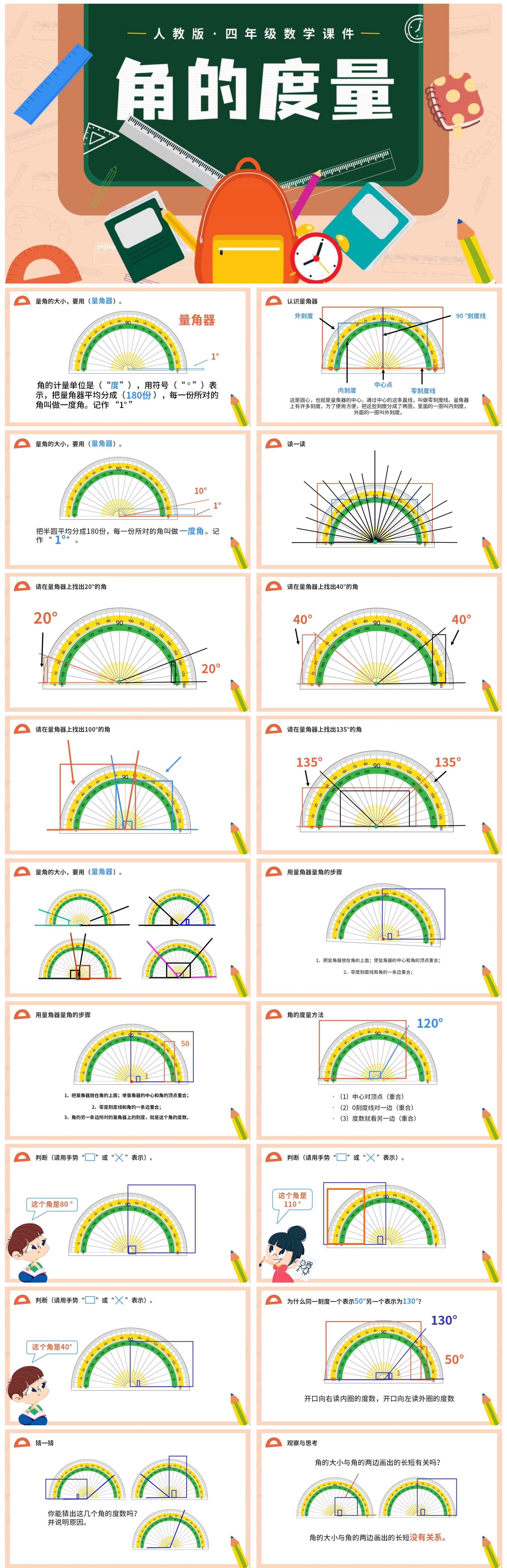 人教版数学四年级《角的度量》课件