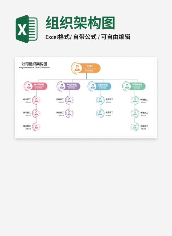 彩色公司组织架构图