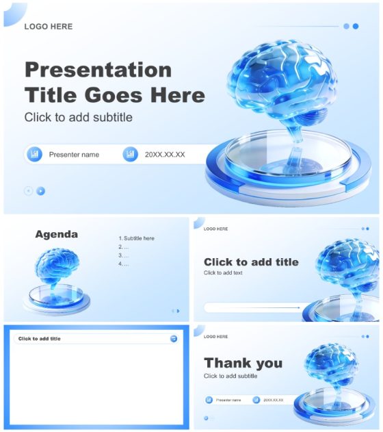蓝色3D风大学生创新创业大赛项目汇报PPT主题模板