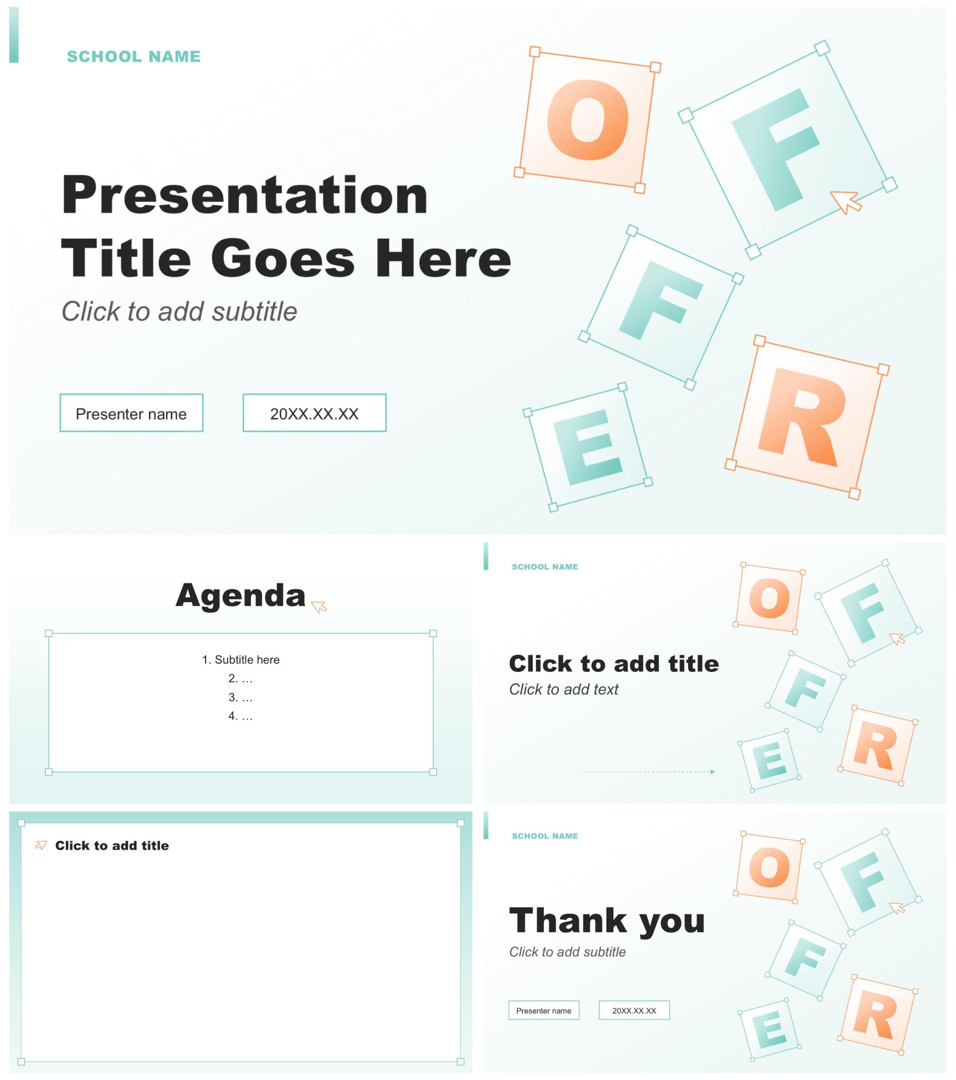 橙绿色简约风春招面试大学生自我介绍PPT主题模板