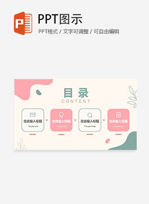 简约扁平入职自我介绍目录PPT模板