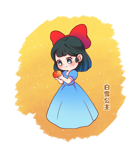 童话故事绘本插画白雪公主