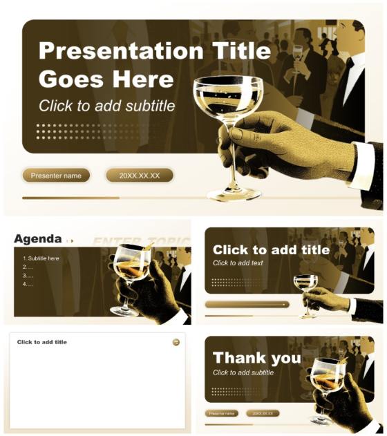 黑金商务风马年春节企业活动策划通用PPT主题模板