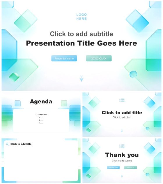 蓝绿简约风国家安全教育日企业培训PPT主题模板