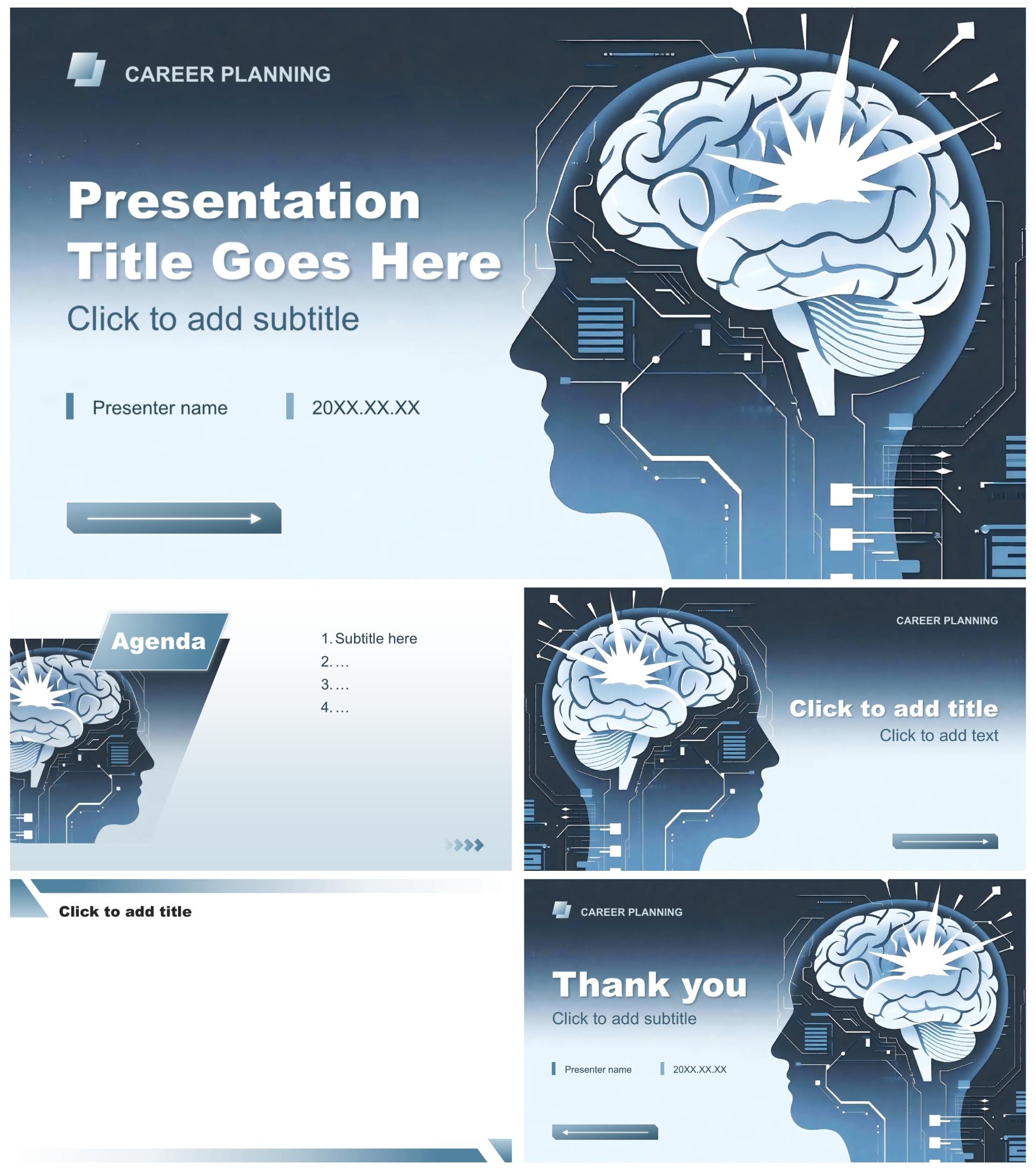 蓝灰色科技风大学生创新创业训练计划PPT主题模板