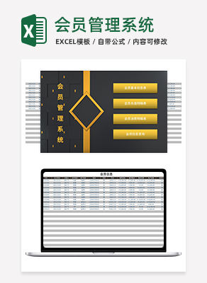 黑金会员管理系统Excel模板