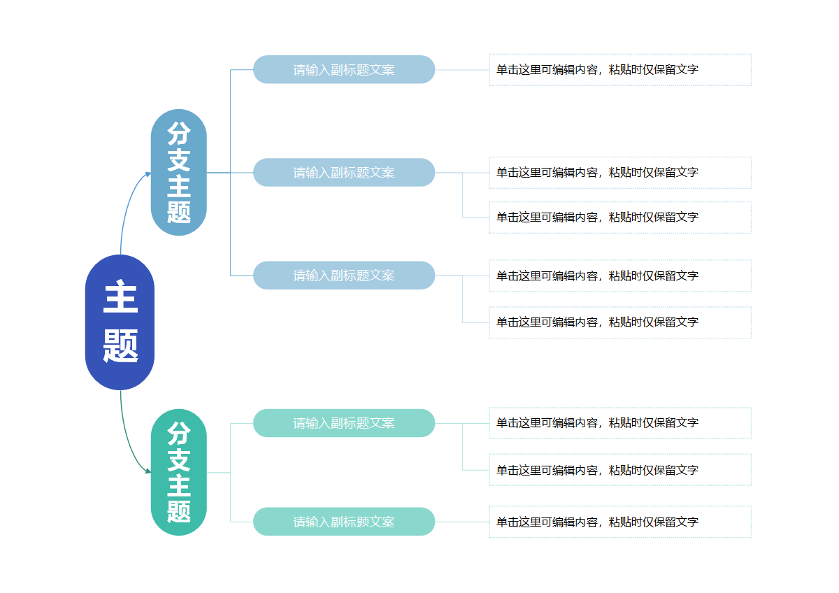 思维导图-彩色简约横板通用1