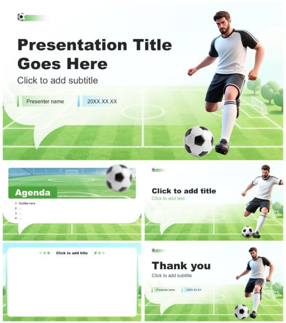 蓝绿色商务风体育运动产业调研报告PPT主题模板