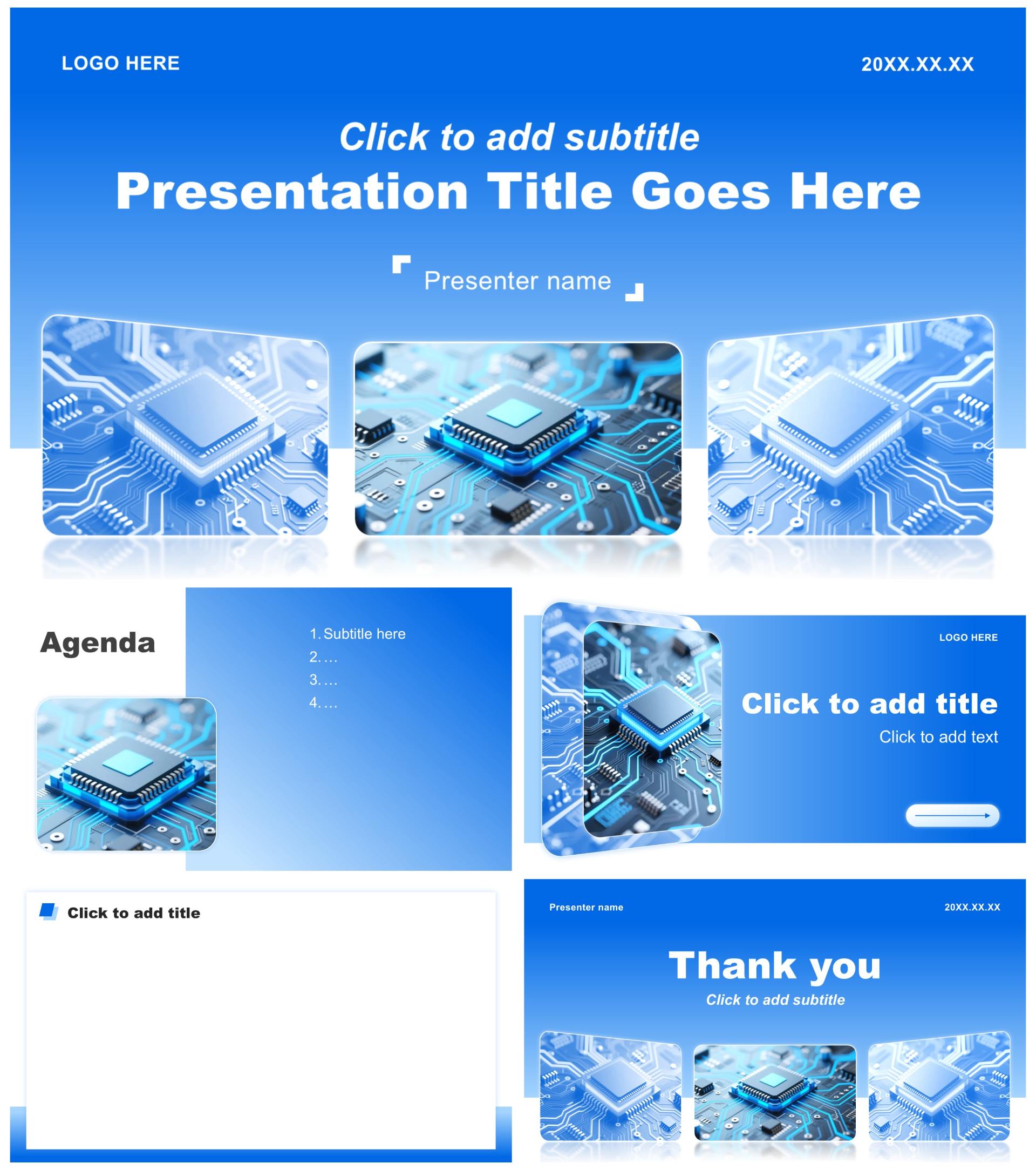 蓝色简约风大学生职业生涯规划通用PPT主题模板
